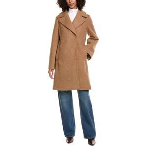 Sam Edelman Womens  Cutaway Coat, Brown